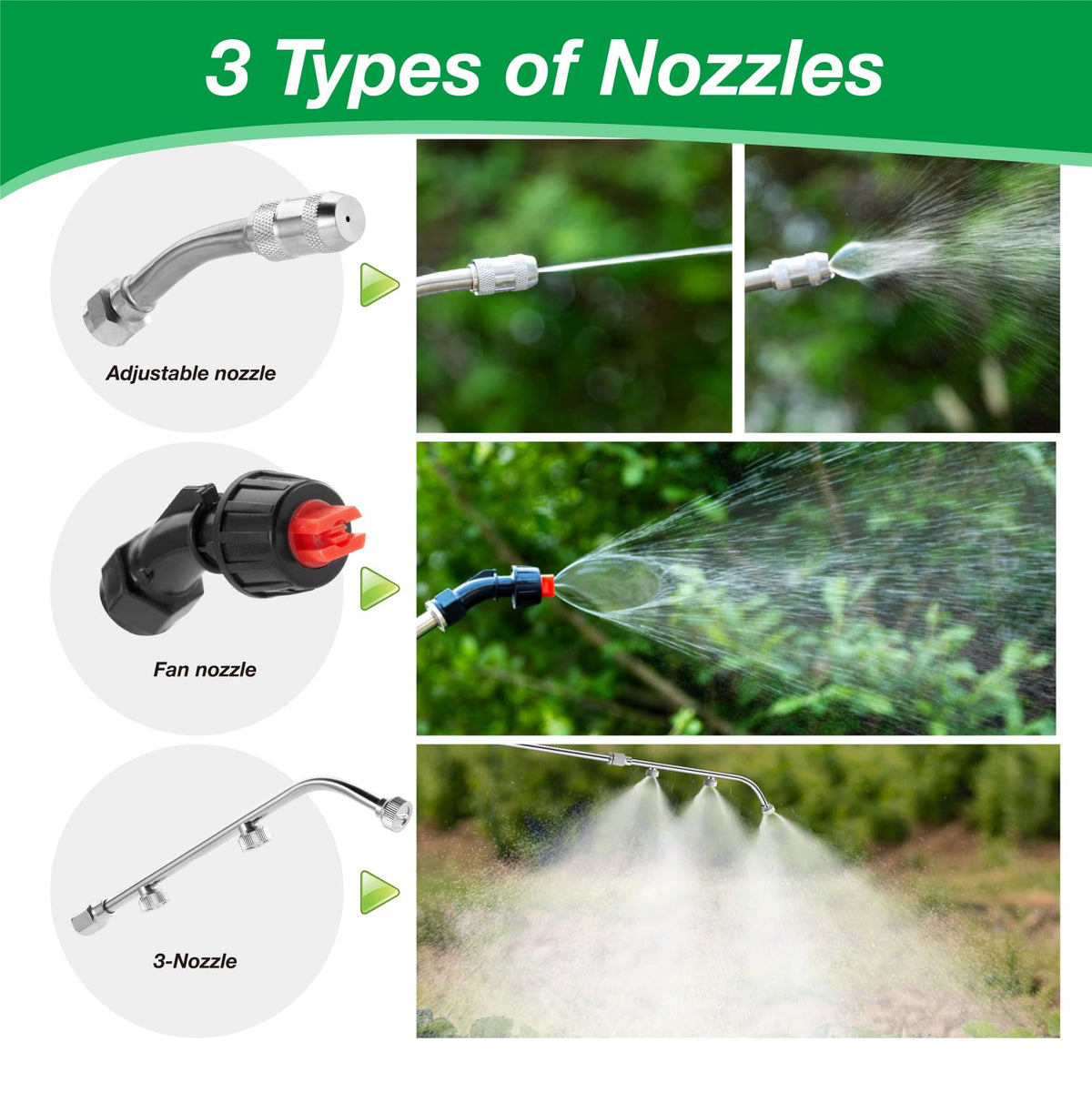 VANPET lockable handle helps maintain a steady spray and reduce hand effort.