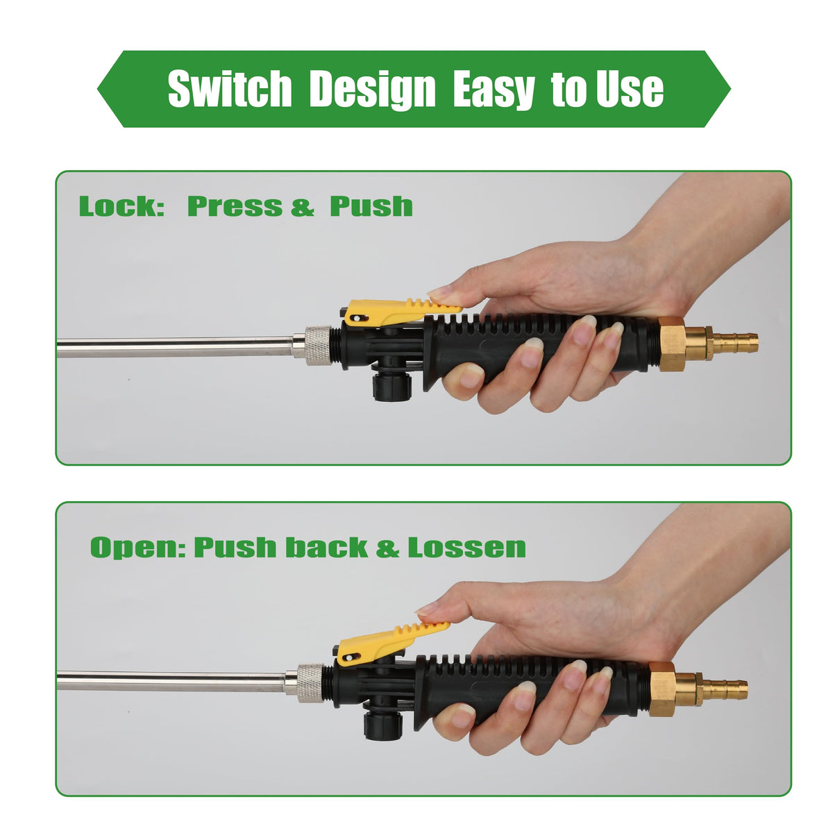 VANPET sprayer wand compatible with most 3/8 inch hoses for versatile use.