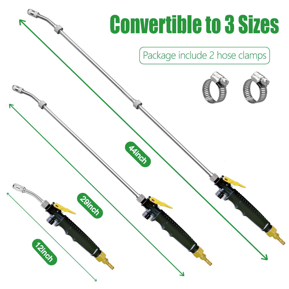 Vanpet sprayer wand locking handle allows continuous spraying without hand strain.