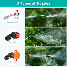 VANPET sprayer wand with three nozzle options for versatile spraying patterns