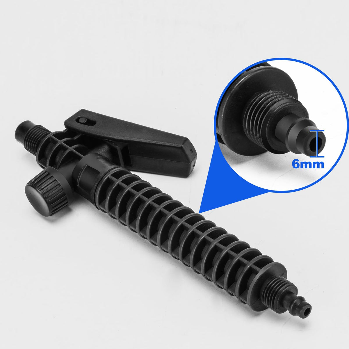 VANPET wand features rubber grip for comfortable handling.
