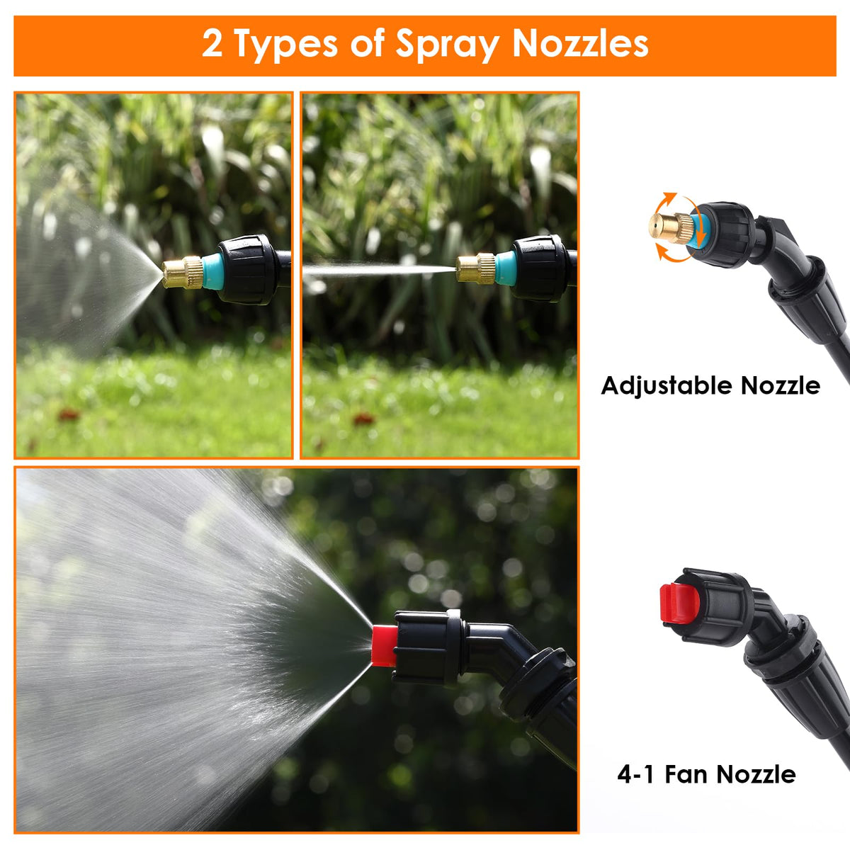VANPET 360° swivel brass head enables precise spray reach in tight spaces.