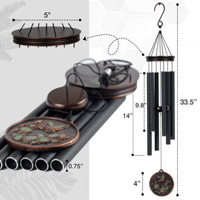 Vanquer chimes featuring a hummingbird spinner adds visual charm and calm melodies