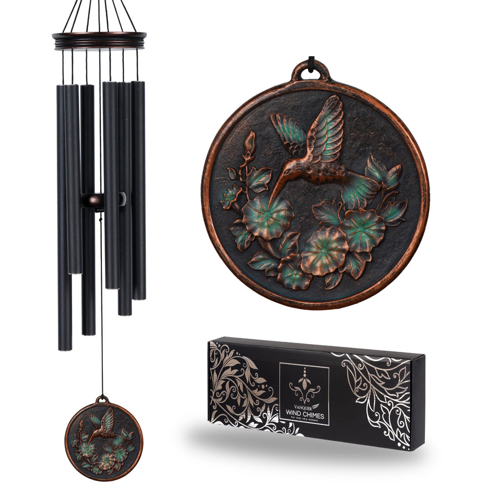 Vanquer Large Wind Chimes with deep-toned tubes offering rich outdoor sound for the garden