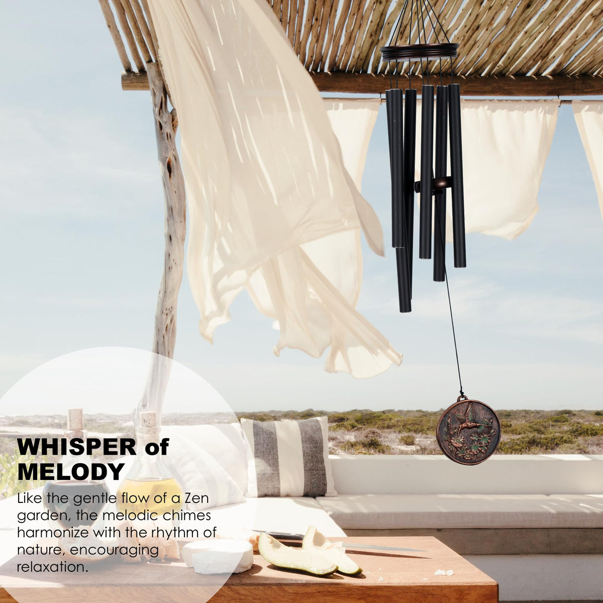 Vanquer memorial wind chimes suitable as sympathy or commemorative gifts