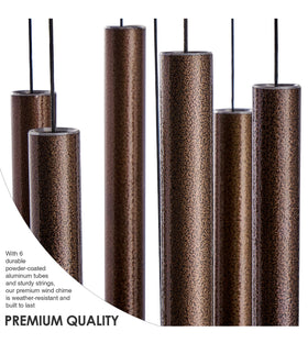 Vanquer wind chimes black copper vein finish adds stylish garden decor