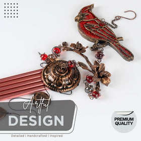 Vanquer cardinal wind chimes symbolize love and remembrance in outdoor spaces.