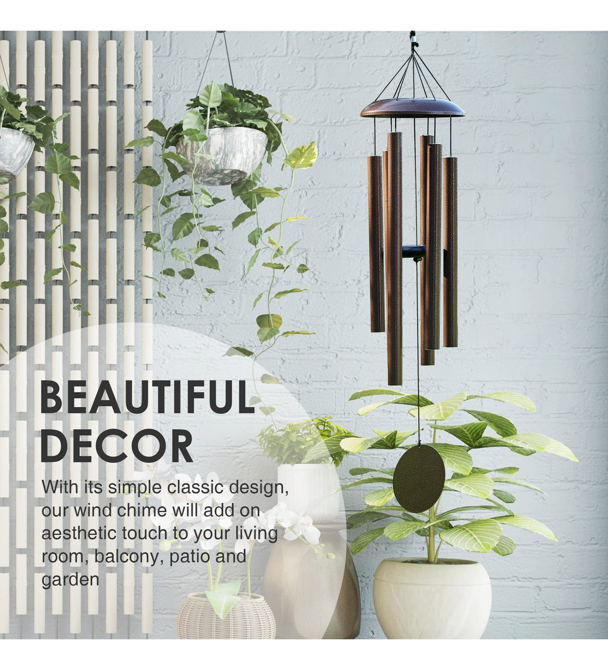 Vanquer wind chimes memorial gift option for sympathy and anniversaries