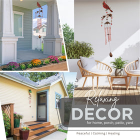 Vanquer modern art decor wind chimes add bold color to patios and porches.
