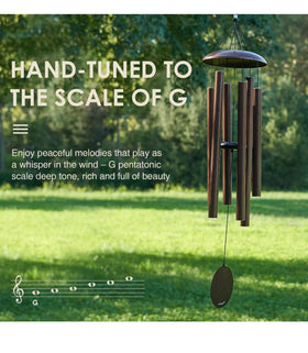 Vanquer wind chimes sturdy wooden striker and nylon cord for lasting use