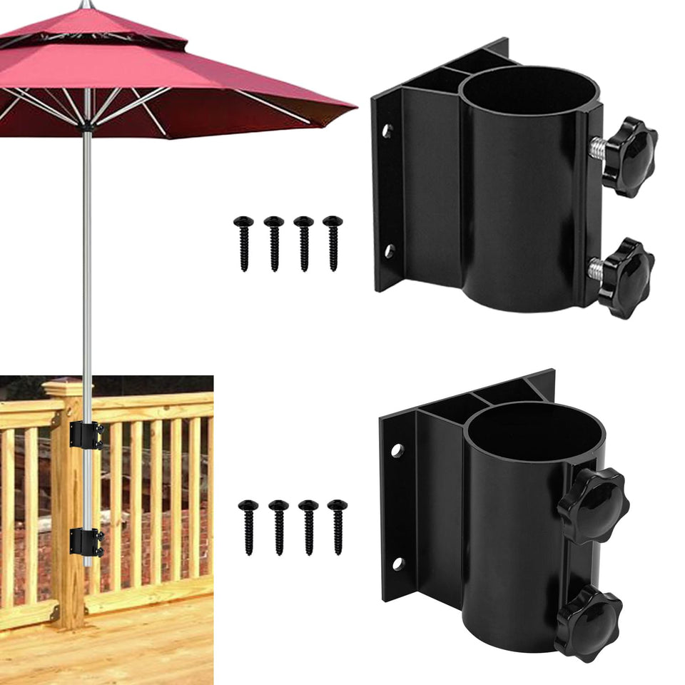 VANROUG patio umbrella holder clamp-on railing keeps your umbrella secure outdoors