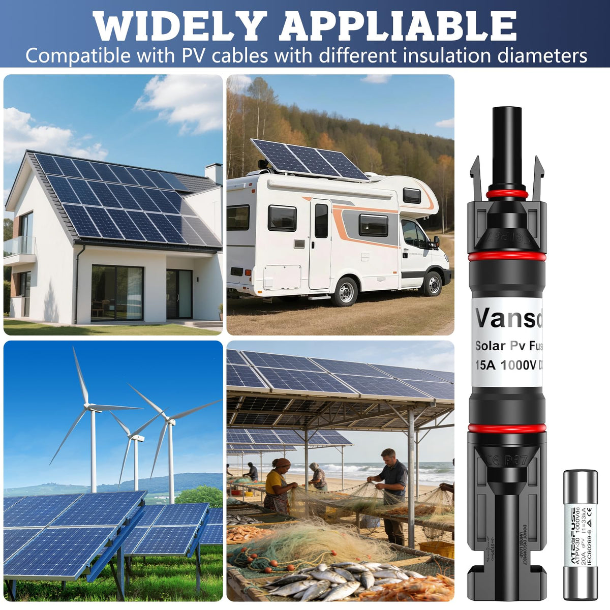 Vansdon DC-side protection supports reliable PV system protection against overcurrent.