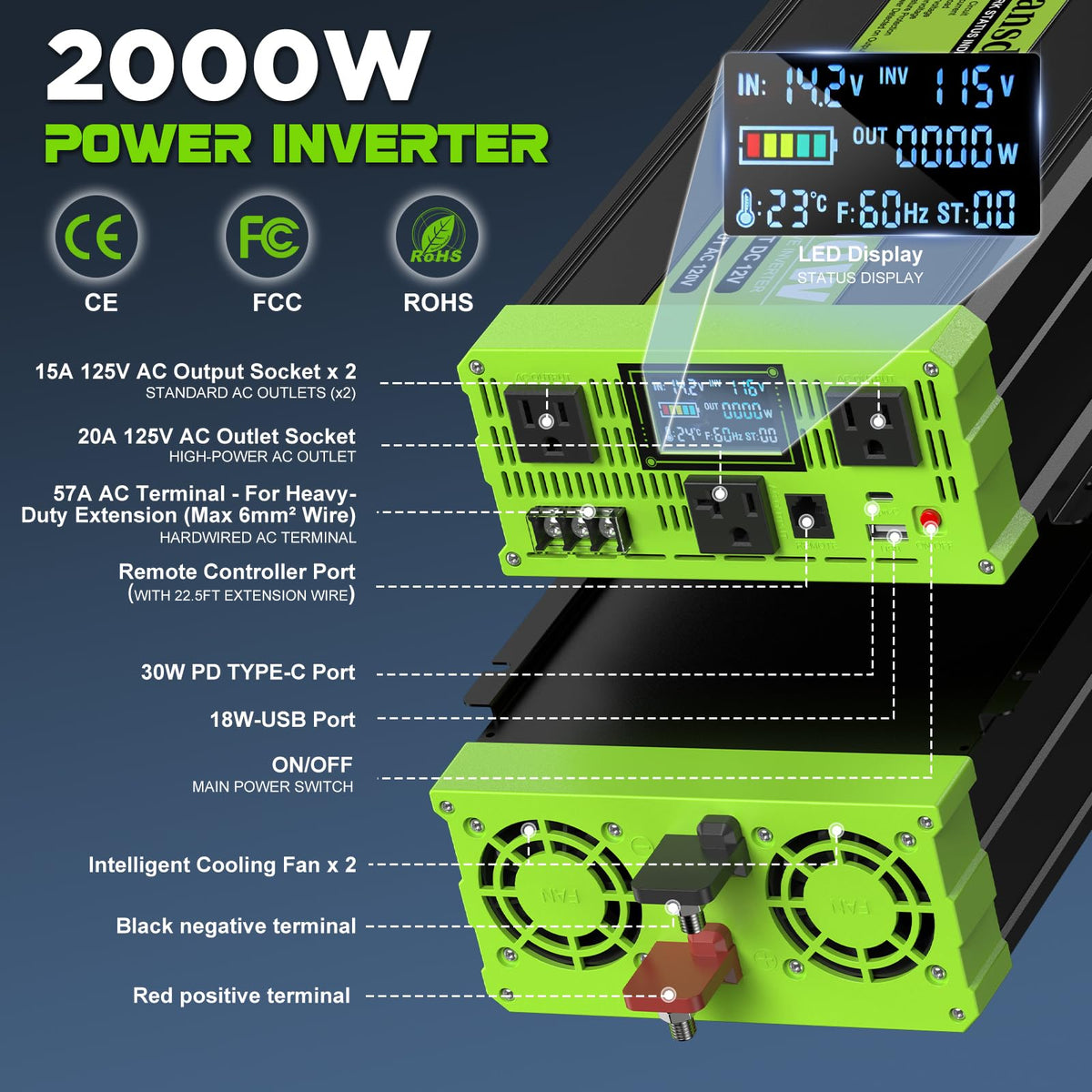 Vansdon dual cooling system keeps performance stable under load.