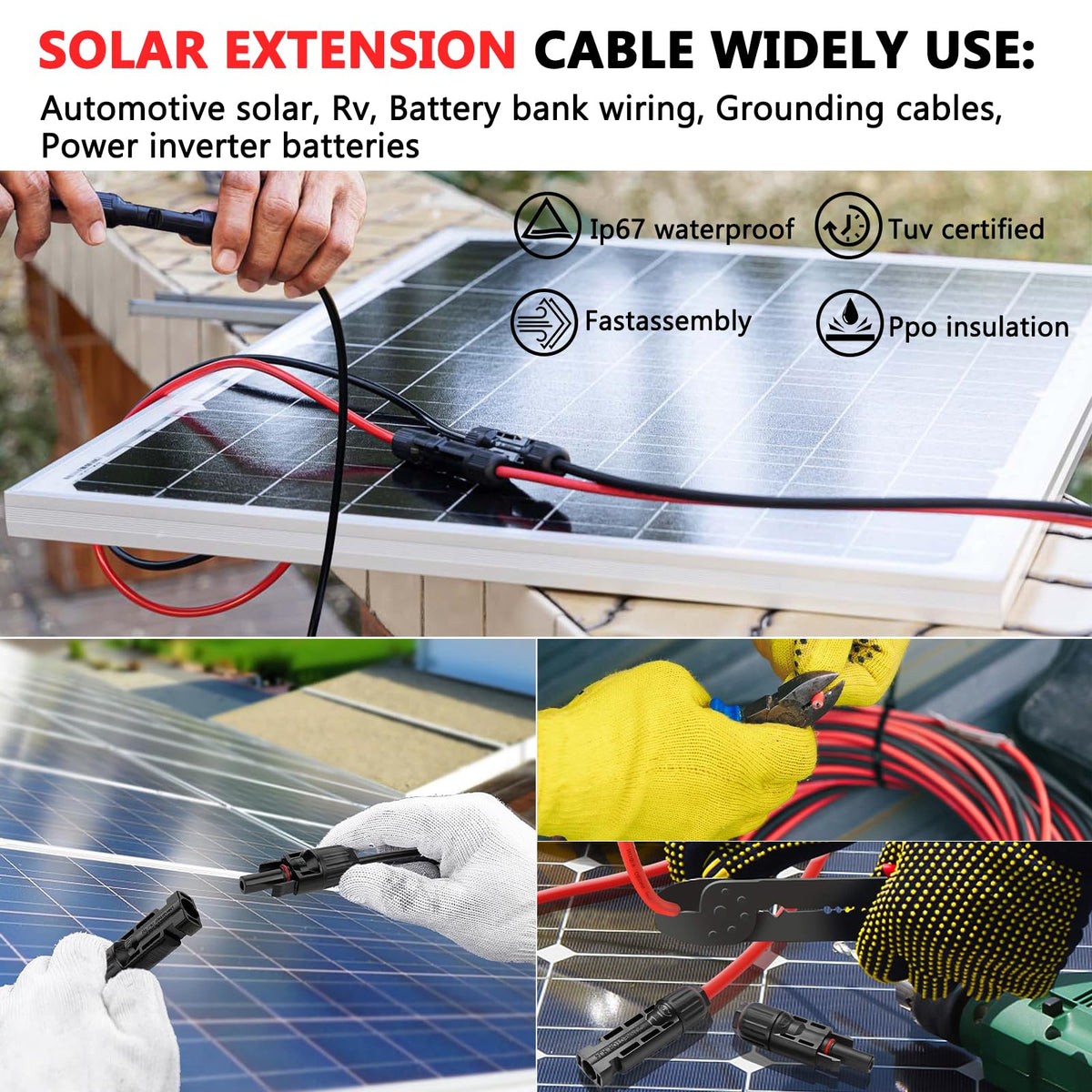 Vansdon durable, UV and moisture resistant solar cable for outdoor use