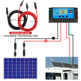 Vansdon easy burial-ready solar extension cable for ground use