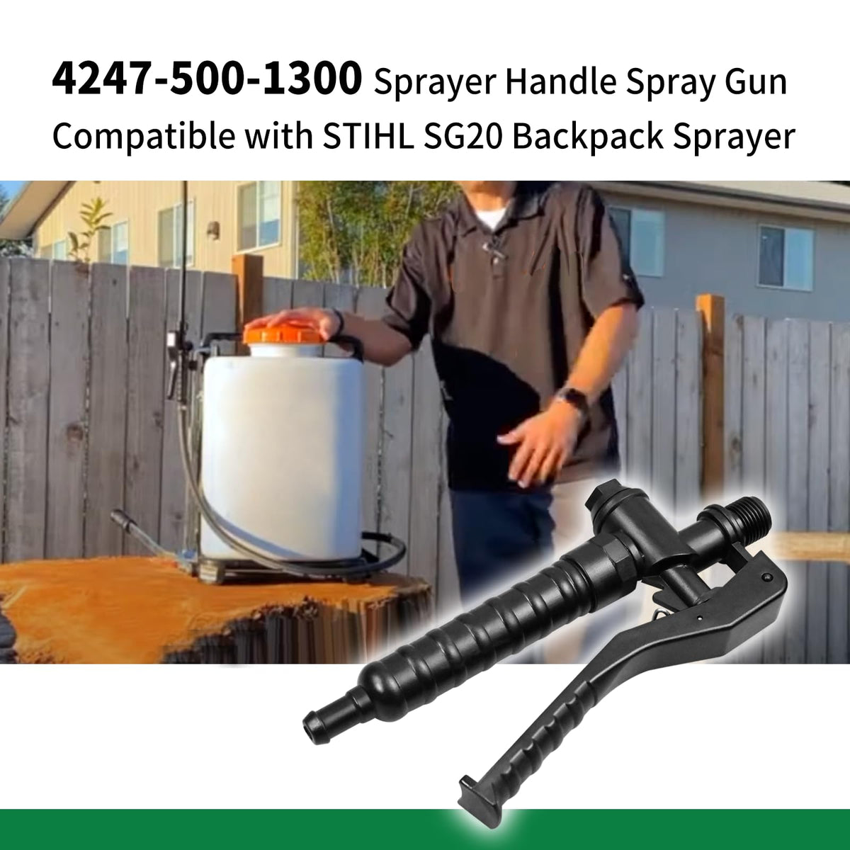Vanshly sprayer handle with STIHL SG20 connector for reliable garden spraying