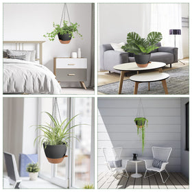 Vanslogreen 10-inch black planter suits indoor or outdoor walls and patios.