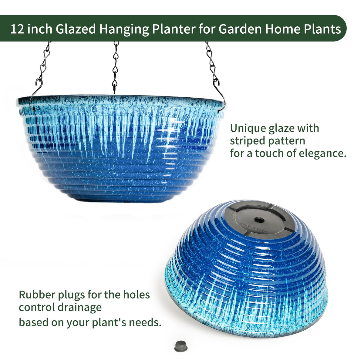 Vanslogreen planter shows drainage holes and plugs for plant care flexibility.