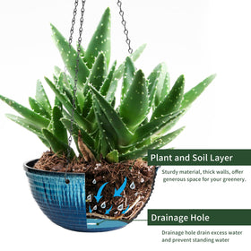 Vanslogreen lightweight plastic construction keeps planters easy to move.