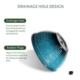 Vanslogreen 2-pack hanging planter with drainage holes and plug for customizable watering.