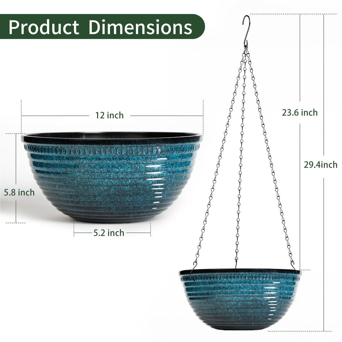 Vanslogreen drainage holes and plugs enable customizable watering for each plant.