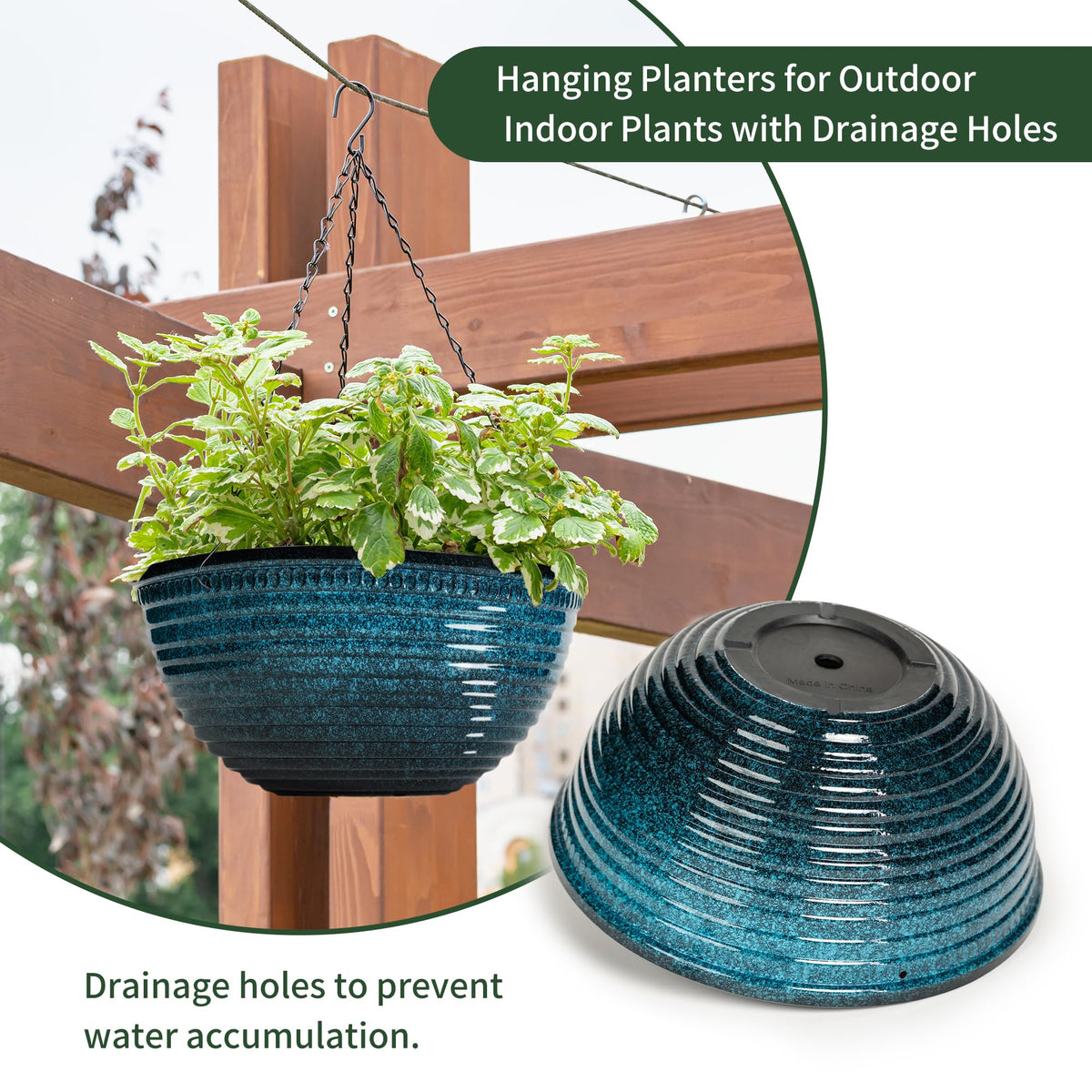 Vanslogreen lightweight plastic design makes this planter easy to move.
