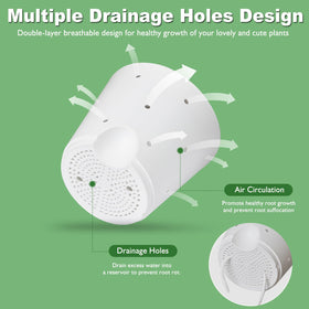 Vanslogreen orchid pot with holes for improved airflow and drainage.