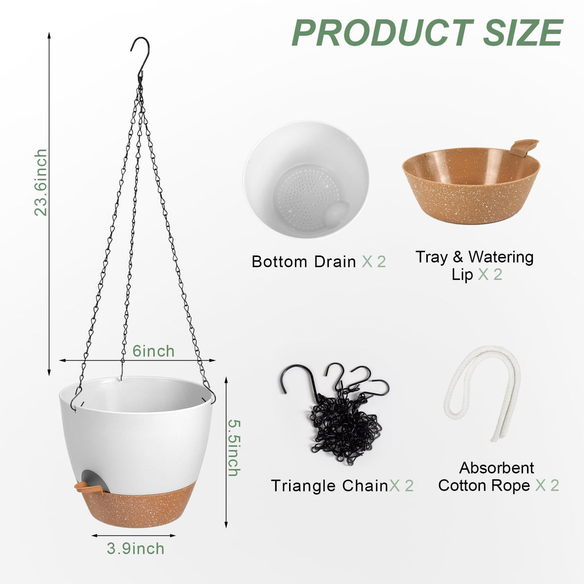 Vanslogreen removable-tray-water-reservoir ready for 7-10 day plant care