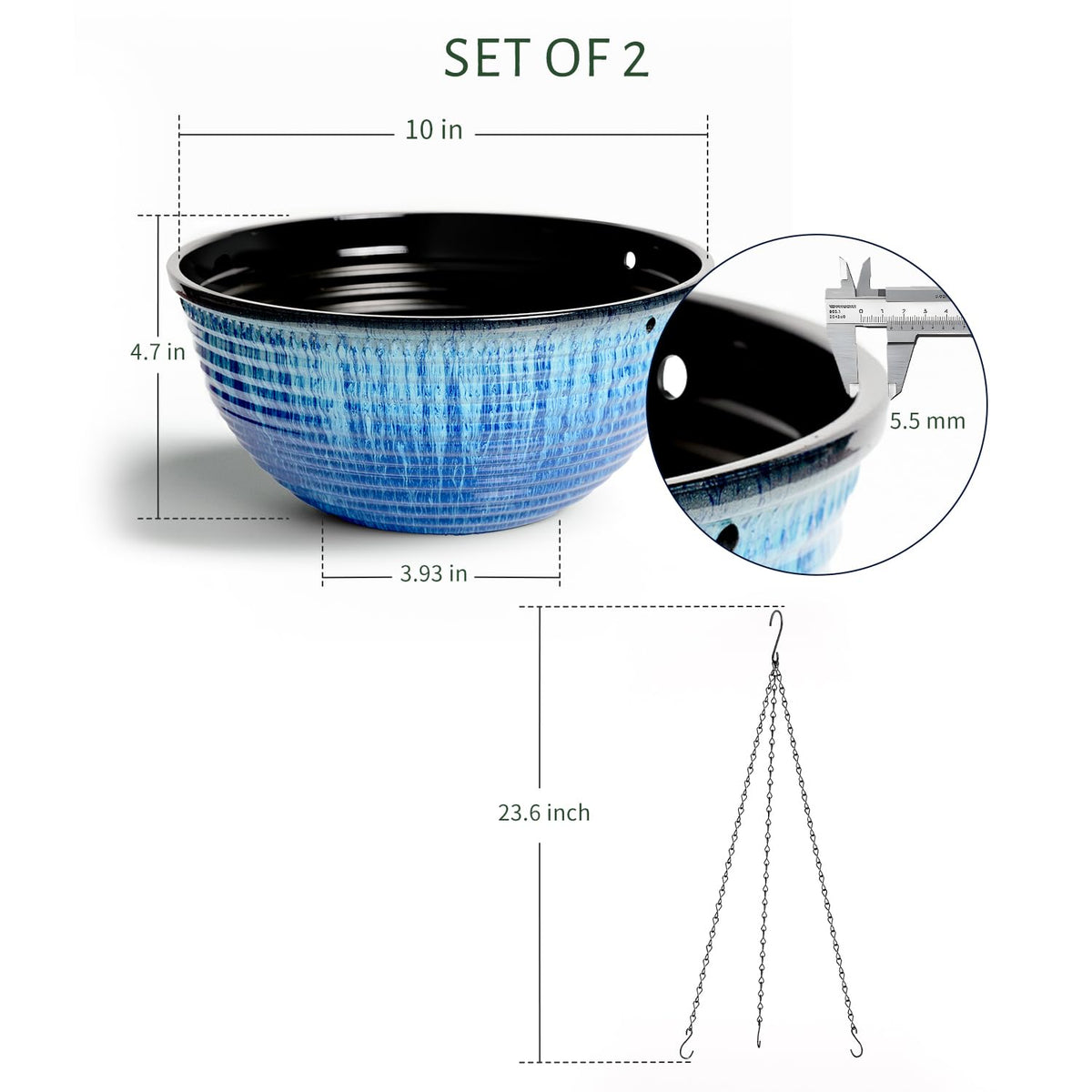 Vanslogreen thickened construction planter offers durable year‑round use.