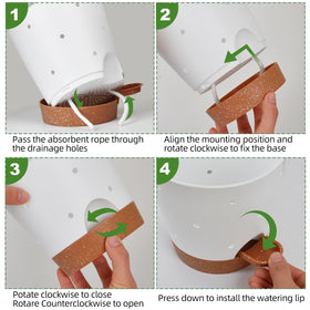 Vanslogreen watering lip shows water level for easy refills.