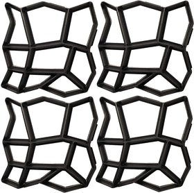 VanSmaGo Walk Path Maker four-pack stones laid in a grid for an easy garden path