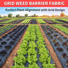 Vanver landscape fabric grid lines closeup showing even spacing and weed barrier