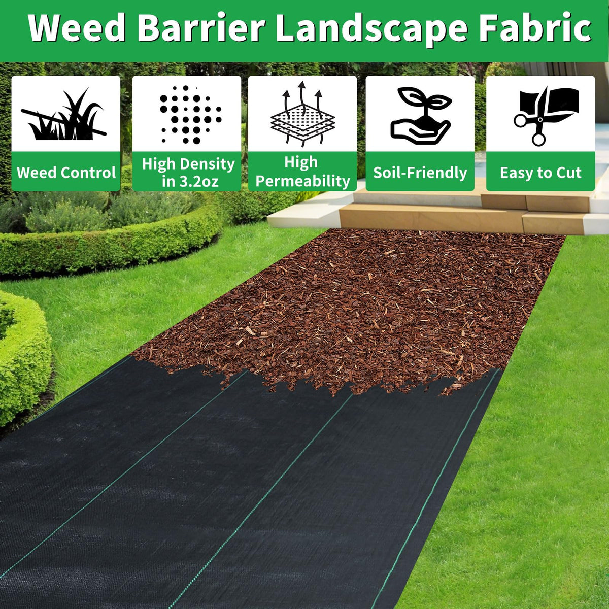 Vanver geotextile fabric under gravel setup showing permeability