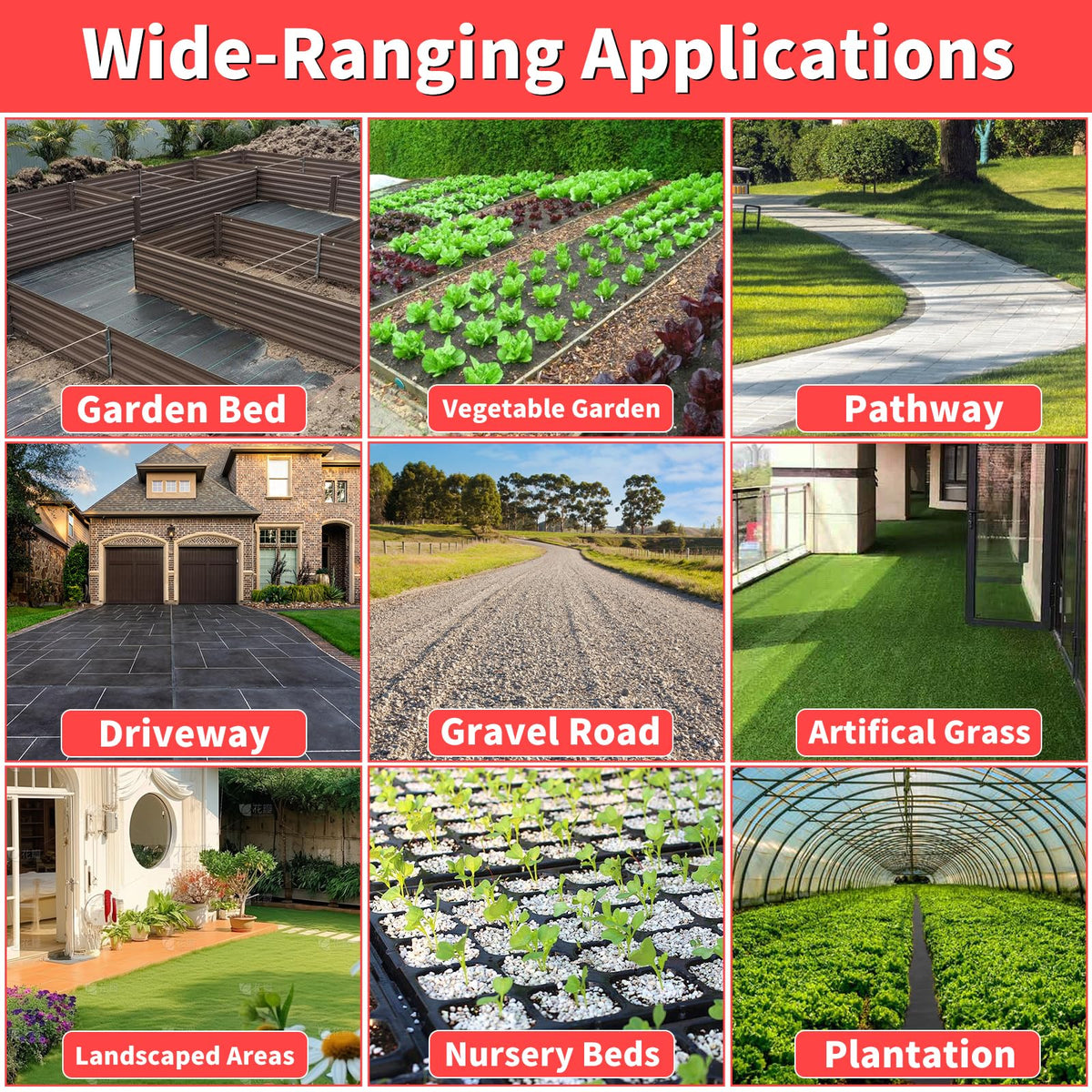 Vanver heavy-duty weed barrier withstands seasons of outdoor use