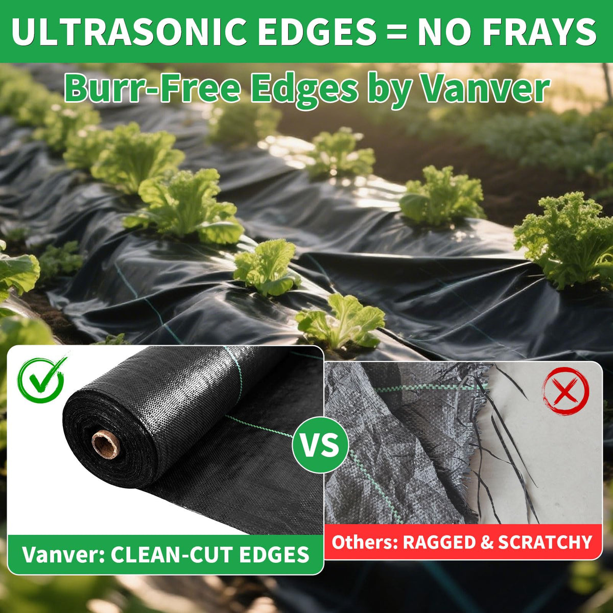Vanver permeable polypropylene weave supports air and water flow for plants