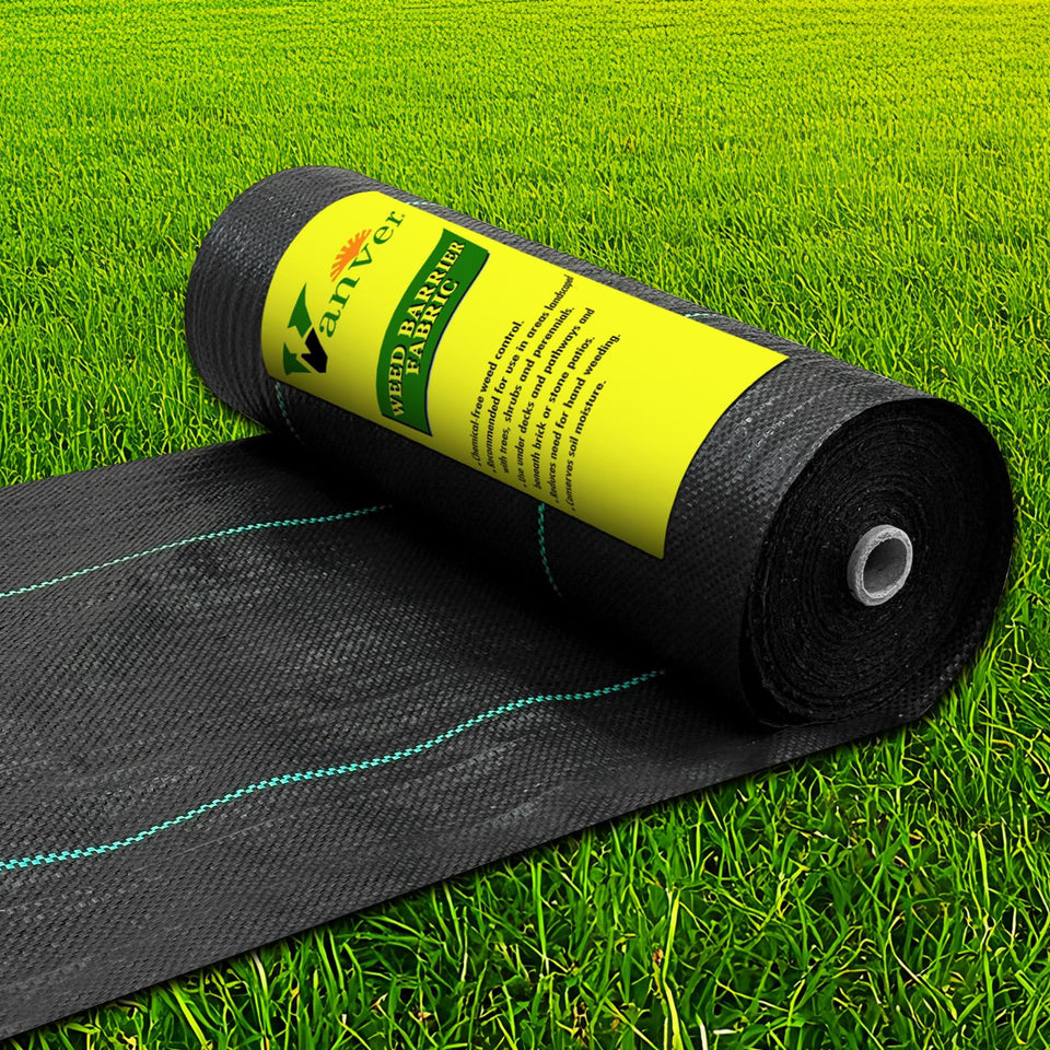 Vanver weed barrier fabric heavy-duty roll; blocks weeds while fostering soil warmth and drainage.