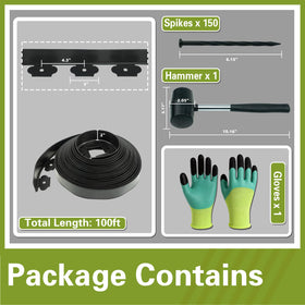 VAPOURSKY 150 spikes secure edging to soil for long-lasting stability.