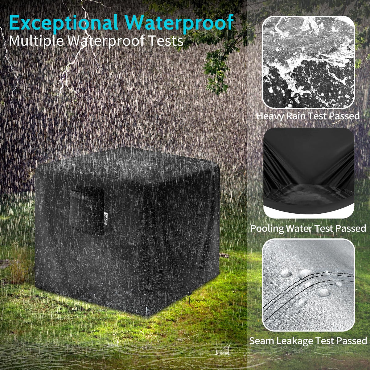 VARIETYFACE dual air vents on fire pit cover to prevent moisture buildup