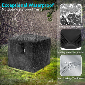 VARIETYFACE dual air vents on fire pit cover to prevent moisture buildup