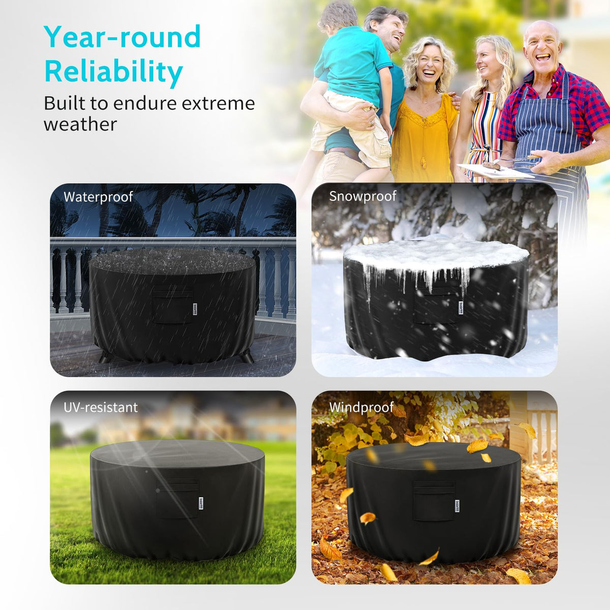 VARIETYFACE durable Oxford fabric resists sun, moisture, and cracking.