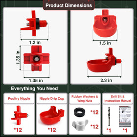 VARYOK nipple waterer setup with PVC bucket compatibility in coops