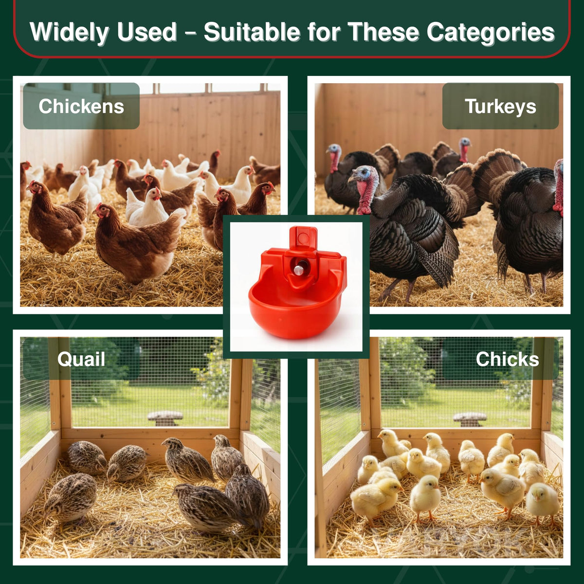 VARYOK 12-pack nipple waterers for poultry hydration and spill-free drinking