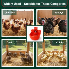 VARYOK 12-pack nipple waterers for poultry hydration and spill-free drinking