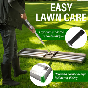 VASALAID lawn leveling rake metal body highlights rust-proof build