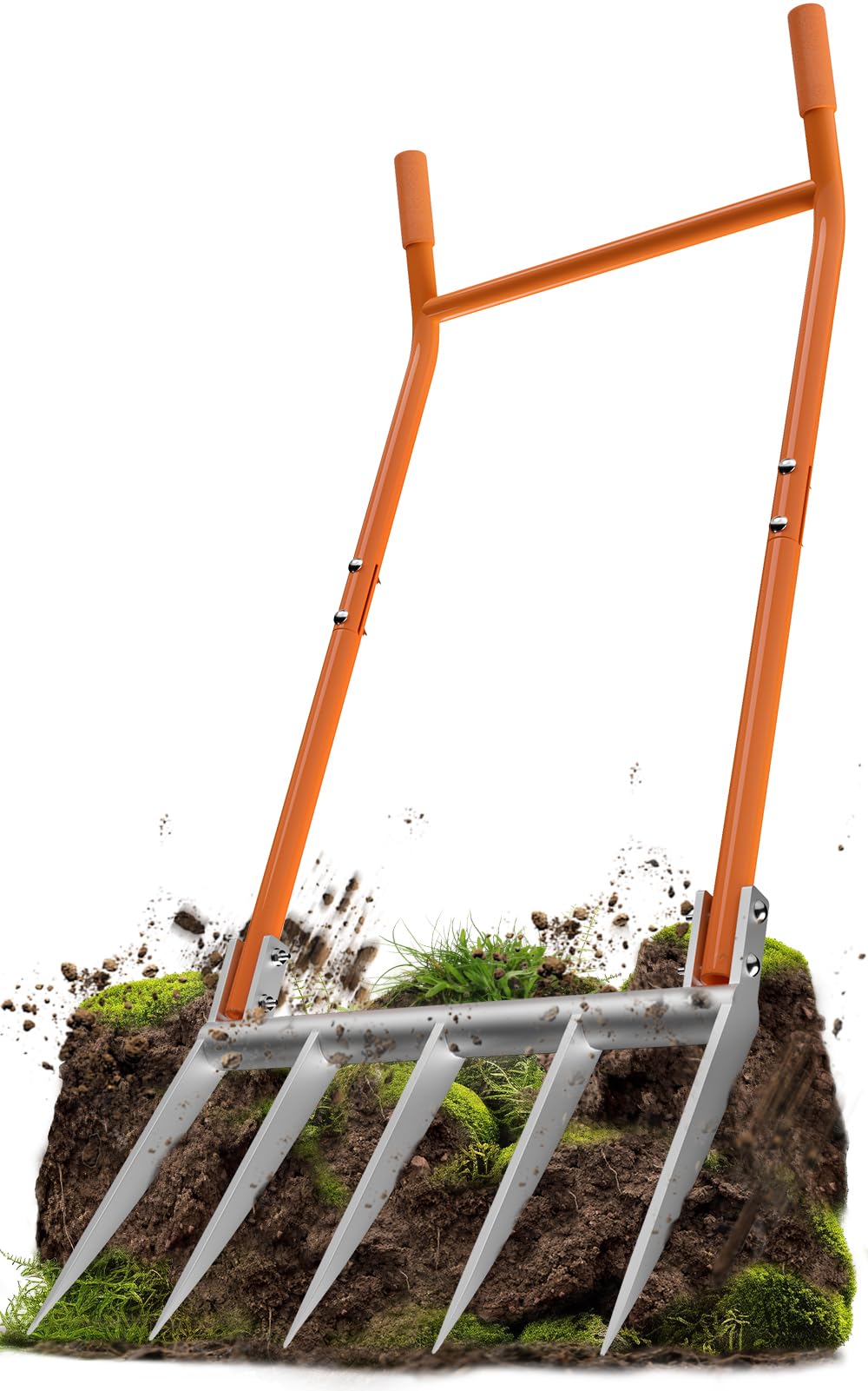 VASALAID broadfork assembly steps for easy setup before soil preparation.
