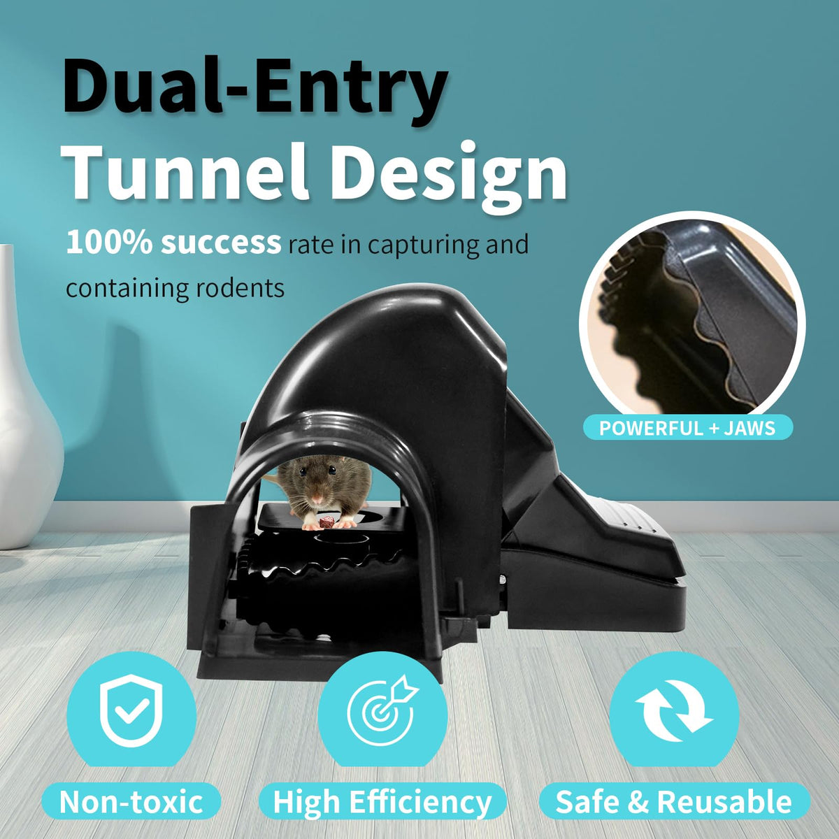 VASAMOMO rat trap shows the safe design for secure, reliable operation.