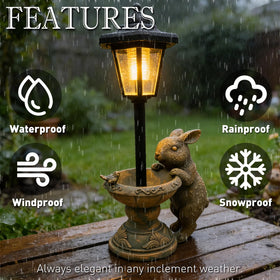 Vasesun waterproof garden sculpture stays charming through rain or snow.