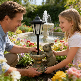 Vasesun solar lantern bunny offers sustainable lighting without wiring.