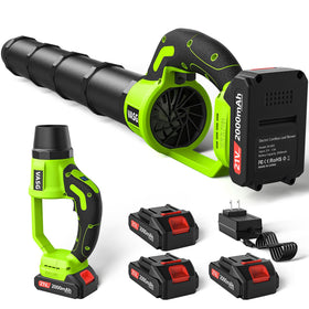 VASG Leaf Blower cordless with triple 21V batteries for longer outdoor sessions.