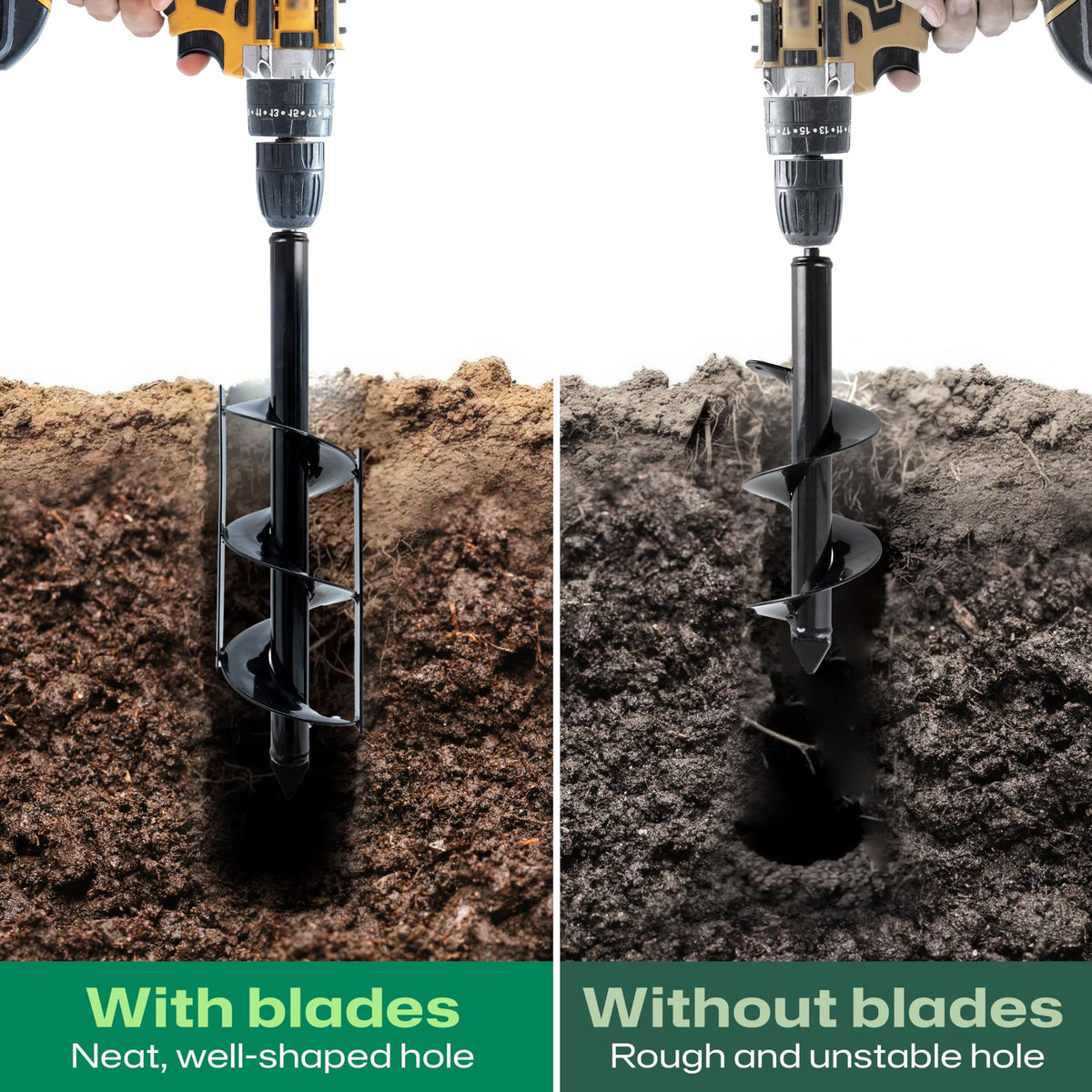 VASGOR 1.6x16 auger drilling bulbs and small plants precisely